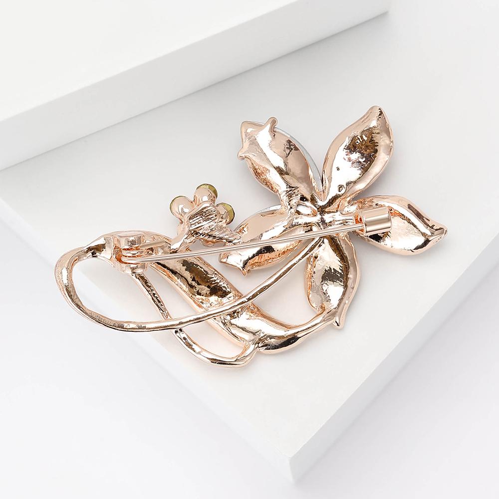 Женская хрустальная брошь-цветок, булавка, броши со стразами, свадебные украшения, подарки на лацкан