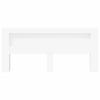 Headboard Cabinet with Storage White Engineered Wood