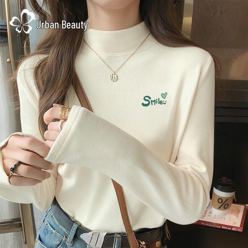 Women's Fleece-Lined Mock Neck Long Sleeve Base Layer Top