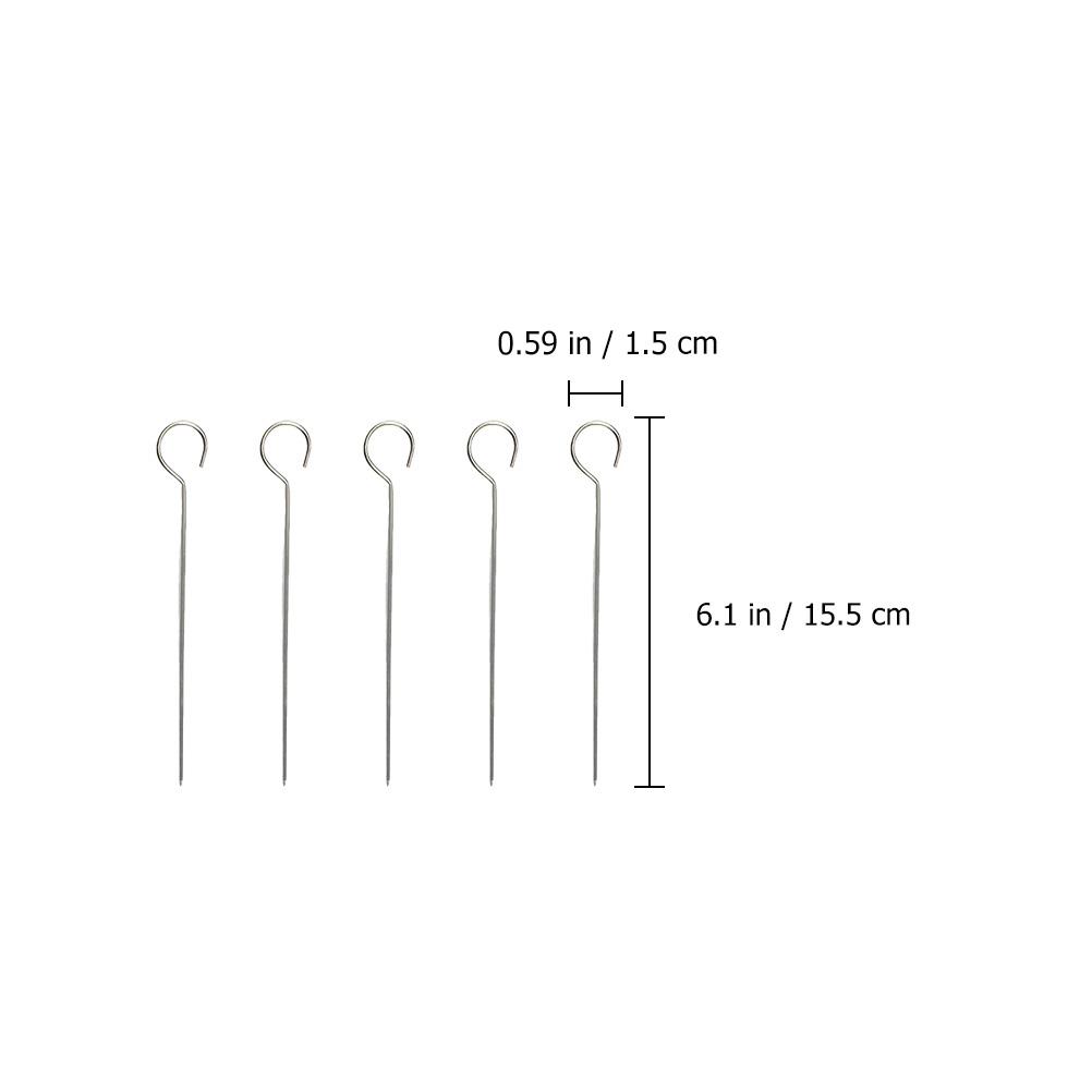 50 шт. шампуров из нержавеющей стали в форме гусиного хвоста для гриля, аксессуары для барбекю, палочки для жарки