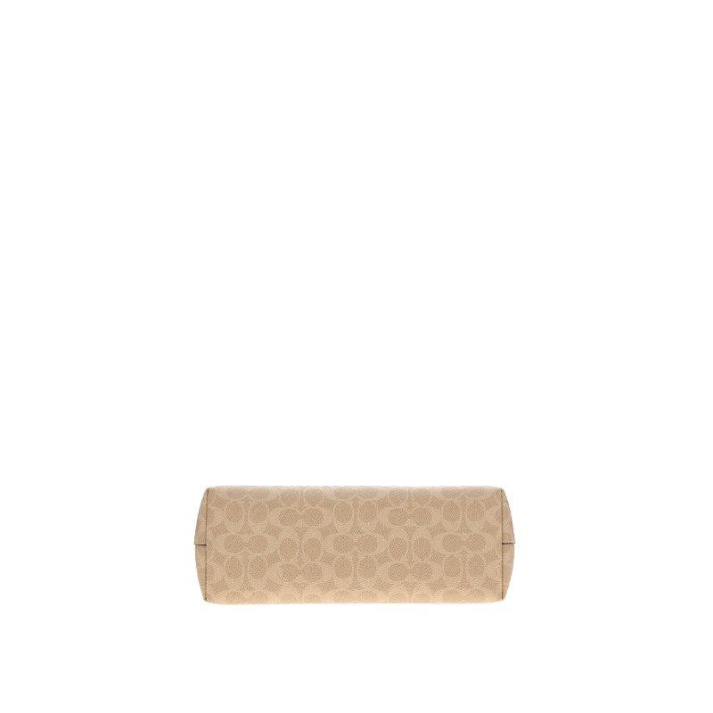 COACH Zip Top Tote Artificial Leather Tote Bag, Shopping Bag, Handbag, Shoulder Bag Large Women's Beige CBT20-IMXDM