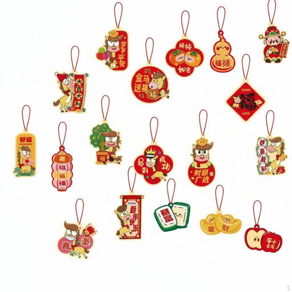 Chinese Year Hanging decoration, Zodiac Horse Festive Potted for