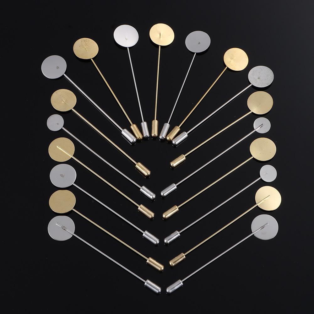 10pcs/set New Dress Diy Craft Cabochon Tray Cameo Pin Brooches Accessories