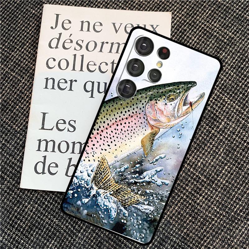 Чехол для рыбалки на форель для Samsung Galaxy S25 Ultra S20 S21 S22 S23 S24 Ultra S9 S10 Plus S24 FE Задняя крышка
