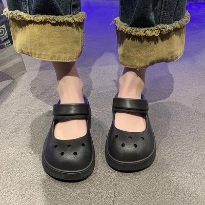 Новый летний стиль, модные, удобные, повседневные и универсальные полусандалии с носками, нескользящие сабо на толстой подошве