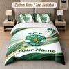 Sporting CP Design Bedding Set Custom Text 1 Duvet Cover & 2 Pillow Cases