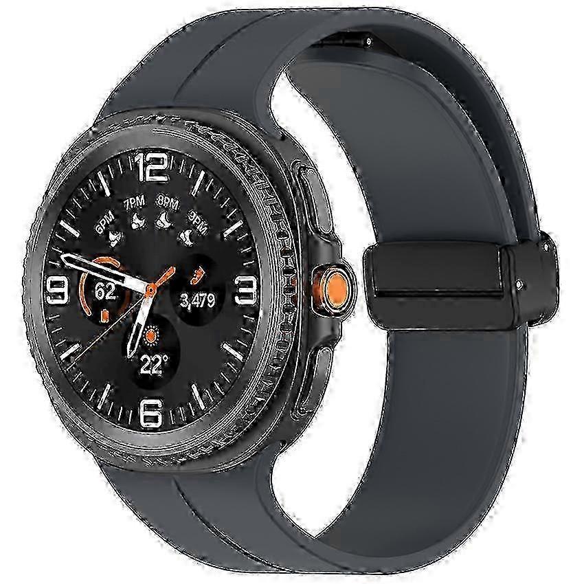 Magnetic Silicone Watch Strap compatible with Galaxy Watch 8 & 8 Classic (40mm/44mm) - Foldable Buckle Design