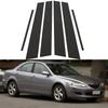 6 шт. для Mazda 6 Седан До рестайлинга 2003 2004-2007 Вид карбонового волокна Накладки на стойки оконных рамок автомобиля Накладка на оконную раму Наклейки на стойки B и C