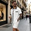 Men S Waffle Plaid Short Sleeve Shirt And Shorts Two Piece Set
