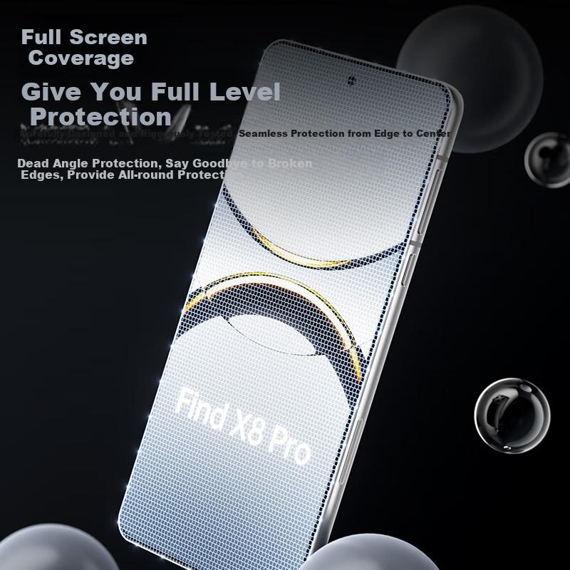 Full Screen Nano 2 Pieces Hydrogel Film for OPPO Find X8 Pro, High-Definition Non-Tempered Anti-Scratch Protective Film for FindX8Pro Smartphone JM377