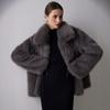 Autumn and Winter Women's Clothing Solid Color Faux Fur Jacket Women's Coat