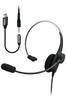SOUNDWARRIOR Ultralight Single Ear Wired Headset with Adapter Made In Japan On-Ear USB-C SW-H1-USB