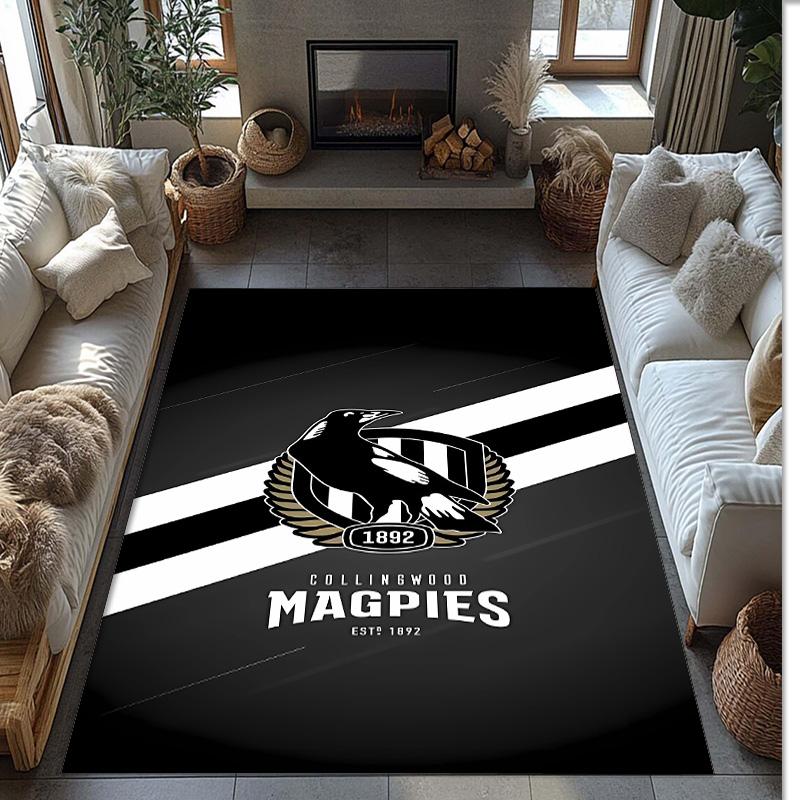 Club Nacional De Printed Flannel Area Rug Non Slip Soft Polyester Floor Carpet Indoor Decor Mat for Bedroom Living Room Sofa Game Room Home Decoration