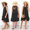 2023 Summer Chiffon Dress Women Polka Dot Ruffles Mini Dress Casual Loose Beach Party Street Short Sundress