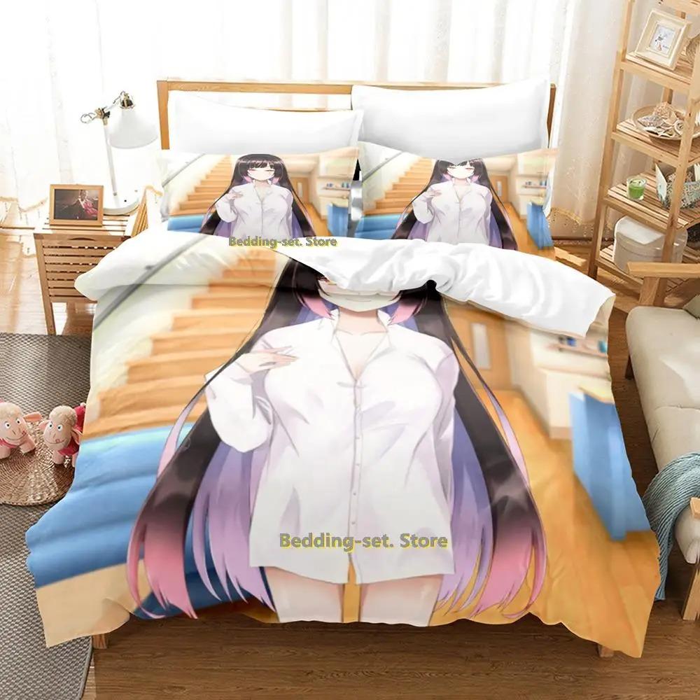 Комплект постельного белья Hana Yomeguri Single Twin Full Queen King Size Bed Set Adult Kid Bedroom Duvetcover Sets Kawaii Anime Bed Sheet Set