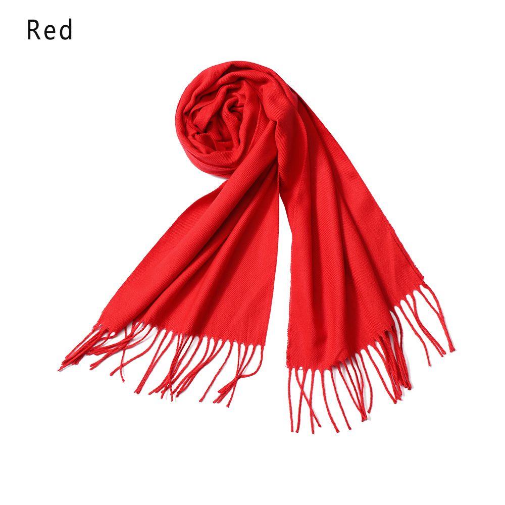 Business Autumn Winter Warm Long Shawl Cotton Scarf Pashmina Cotton Pure Color