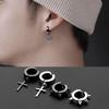 Men's Non-Pierced Earrings: Cool Cross Ear Clips & Trendy Dark Styles for Unpierced Ears