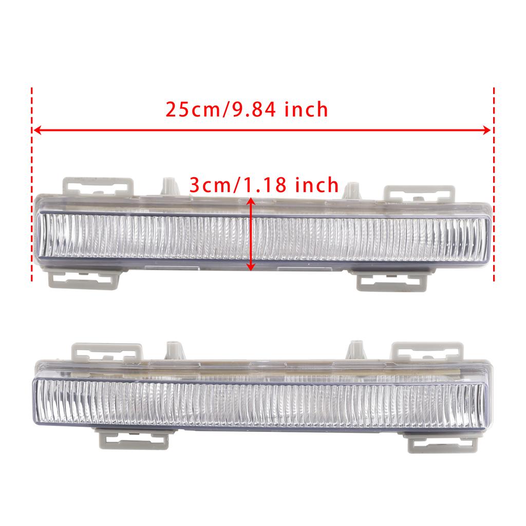 LH RH Pair Daytime Run Lamp Fog Light For Mercedes W166 ML/GL350/400/550 2012-2015