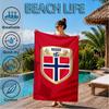 Norwegian Football Crest Beach Towel, Quick-drying, Easy to Care for, Suitable for Both Fitness and Beach Vacations,Sports Essential