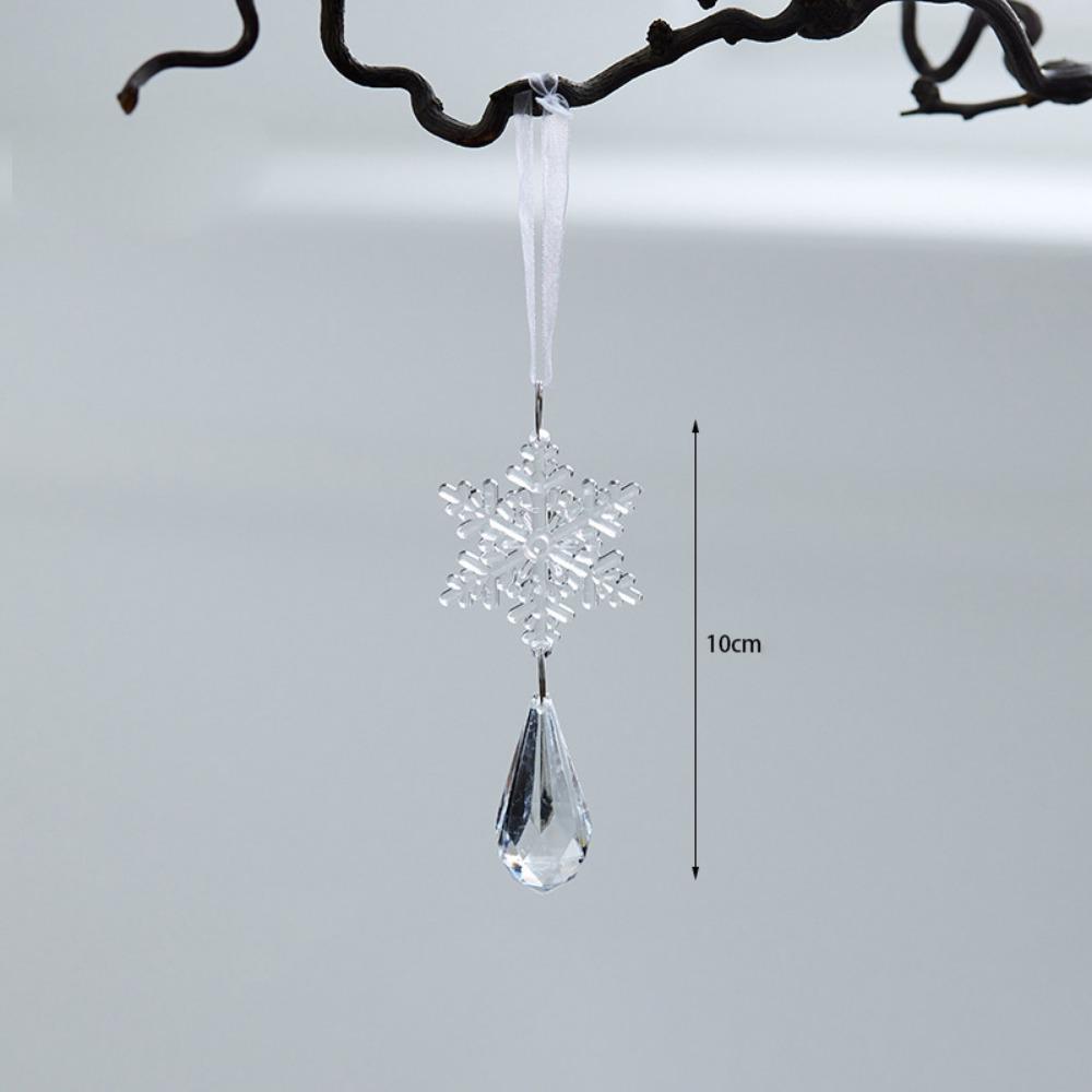 Снежные бусины Звездные капли Прозрачные рождественские украшения Рождество