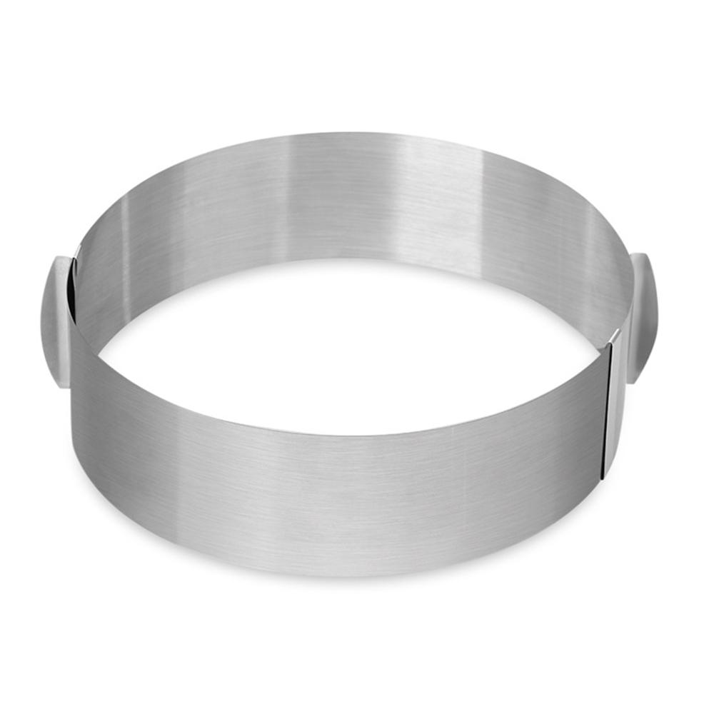 Retractable Stainless Steel Circle Mousse Ring Baking Tool Set Cake Mould Mold Size Adjustable Bakeware