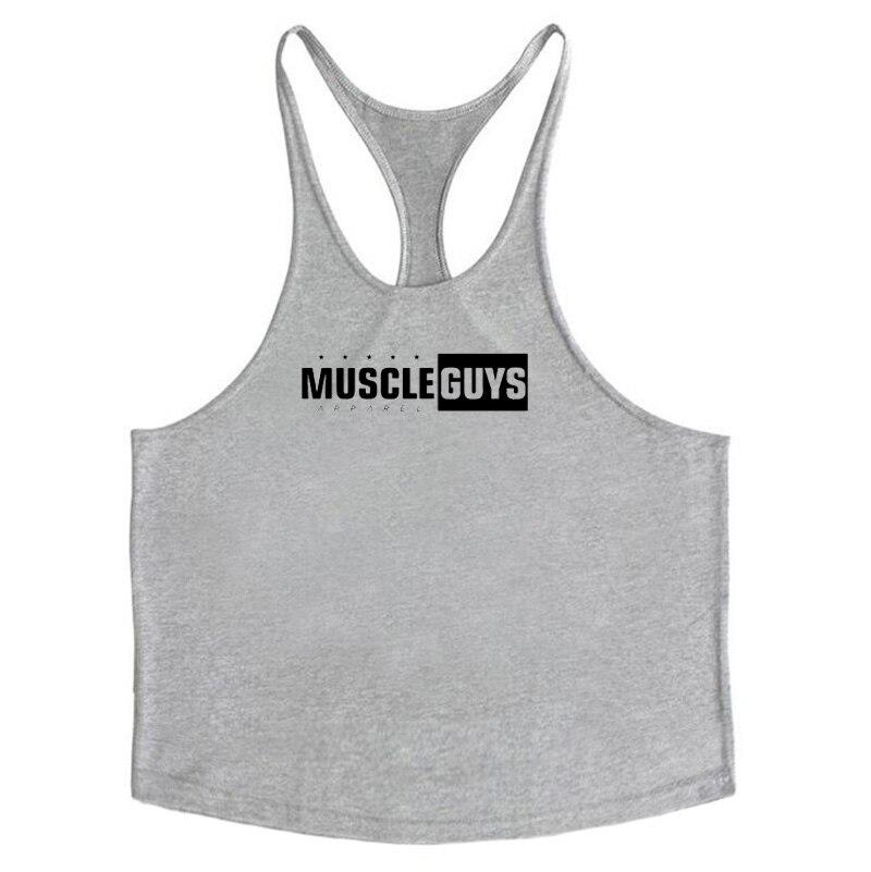 Muscleguys Brand Fitness Apparel Bodybuilding Stringer Tank Top Mens Gym Clothes Workout Vest Cotton Sports Sleeveless Shirt