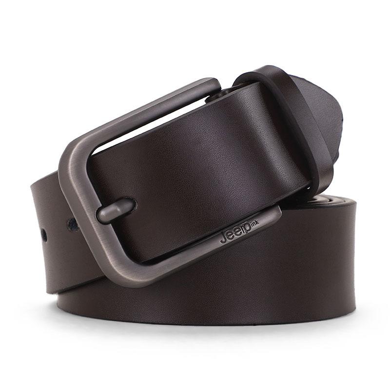 Jeerpink Men'S Leather Pin Buckle, Two-Layer Cowhide Casual Antique Young And Middle-Aged Belt Multi-Colored Belt