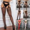 1Pair Mesh Socks Thigh-high Stockings Pantyhose Fishnet Tights Suspender Stockings Transparent