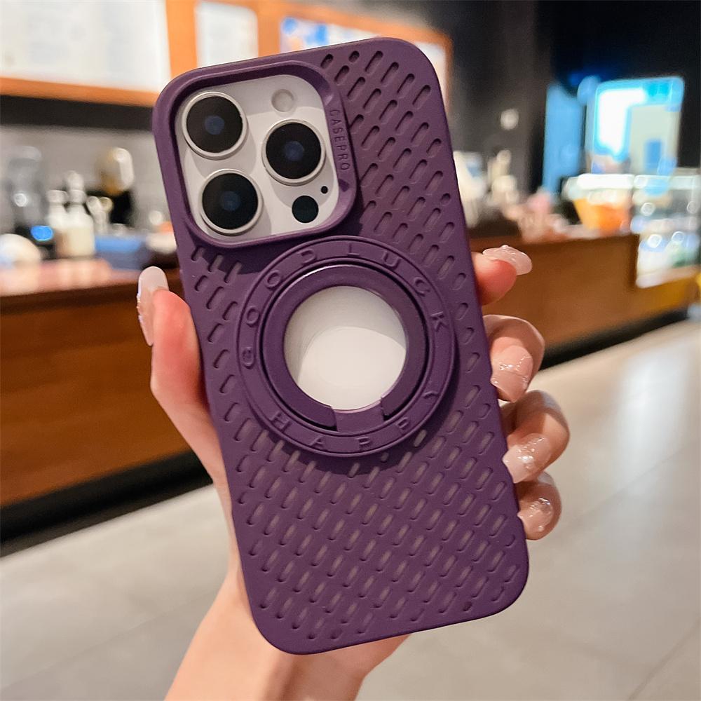 Роскошный чехол для телефона с магнитной зарядкой и рассеиванием тепла для iPhone 16 15 14 13 Pro Max Plus с полым отверстием для логотипа, мягкий чехол