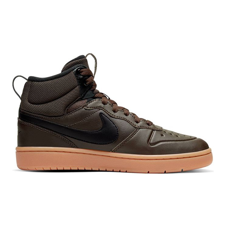Nike Court Borough Mid 2 Boot GS Baroque Brown Gum Детские кроссовки Черные BQ5440-200