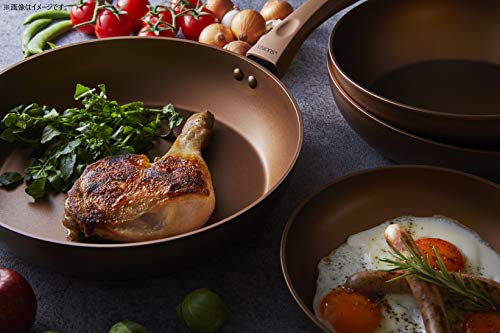 PEARL METAL VISIONS Deep Frying Pan, 28cm, Induction Compatible, Gold Coating, CP-8815