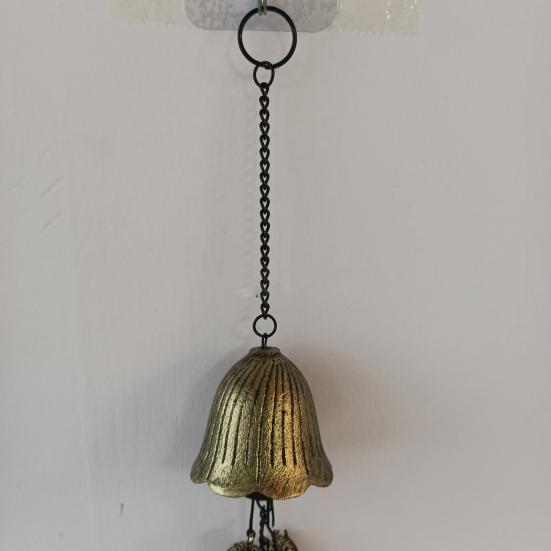 Halloween Witch Bell Wind Chime Hanging Metal Bell Farmhouse Rustic Vintage Outdoor Garden Patio Hanging Wind Bell Decoration Ornament