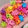 10Pcs Cute Colorful Flower Small Hair Claws Lovely Hair Decorate Claw Clips Kids Sweet Cartoon Hair Accessories Headwear Gift