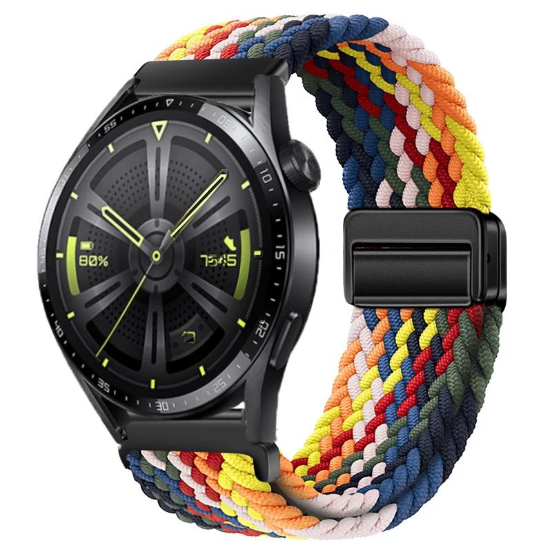 22 мм 20 мм Плетеный нейлоновый ремешок для Huawei Watch 4/3/GT4-3 Samsung Watch 6/5/4/3 Тканевый браслет Наручный ремешок Amazfit GTR 4/GTS4