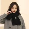 Classic Solid Color Long Label Knitted Yarn Scarf For Women'S Autumn And Winter Korean Style Versatile Warm And Thick Student Scarf For Couples