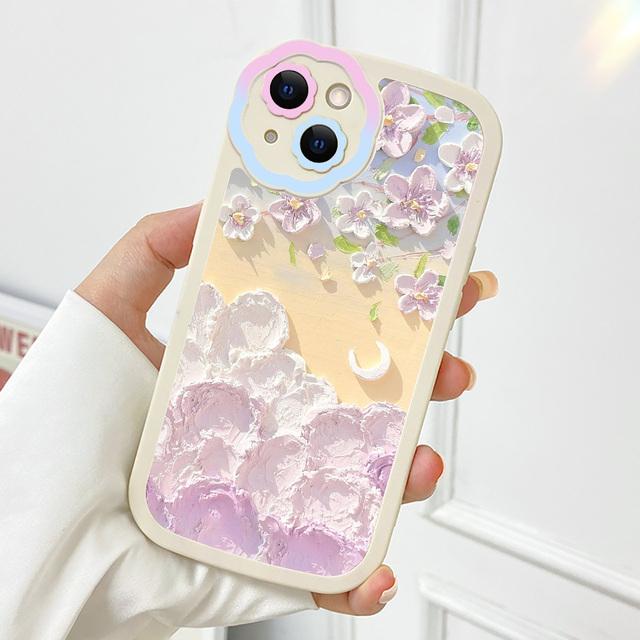 Чехол с цветочным бампером для телефона Iphone 13 Pro, чехлы для Iphone 11 12 13 14 Pro Max Xr Xs X, чехол для телефона Iphone11, мягкая силиконовая задняя крышка