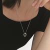 Etreve Silver (C) Note Double Ring Necklace Hl6N45625C9550