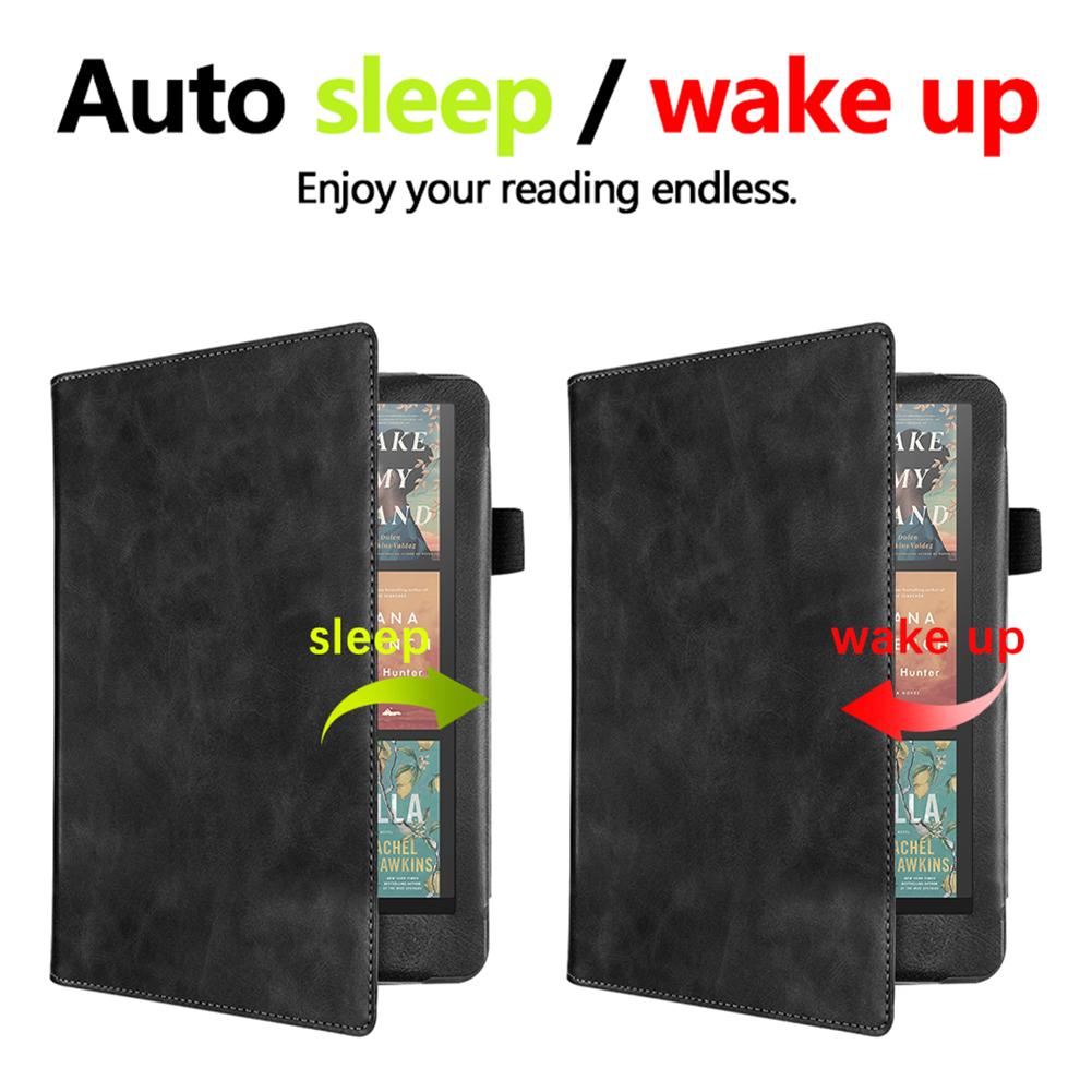 Кожаный чехол Smart Cover с функцией Автопробуждение/Сон для Kindle Paperwhite 12-го поколения 2025 7 дюймов для Kindle Colorsoft Signature Edition 7 дюймов