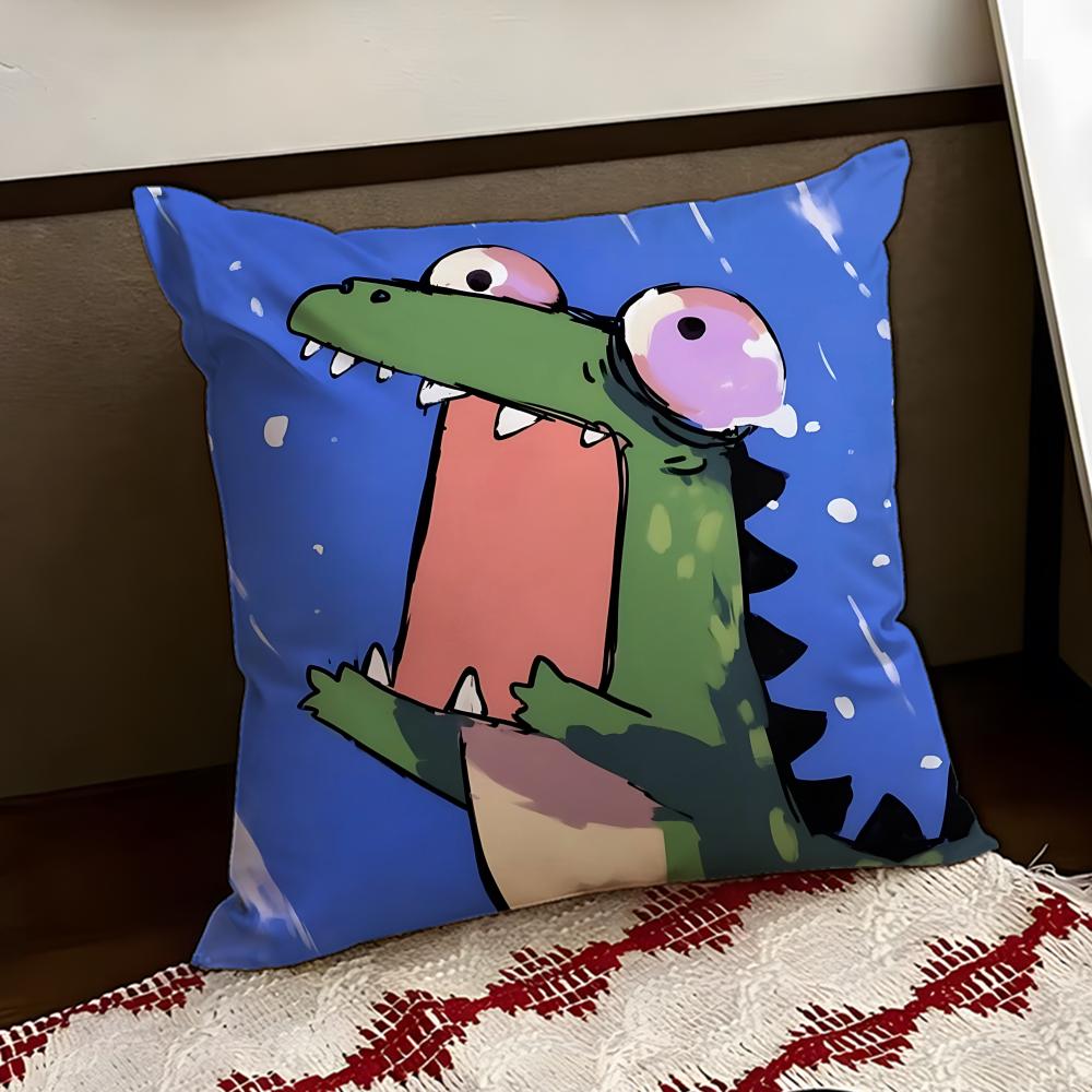 Gloomy Emo Animals Cushion Cover Reversible Soft Durable Pillow Cover Home Car MultiScene Use for Daily Comfort
