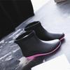 2024 Pvc Water Shoes Women Ankle Flat Rainboots for Women Rain Day Shoes  Winter Warm Sock Rubber Boot Casual Shoesdf54