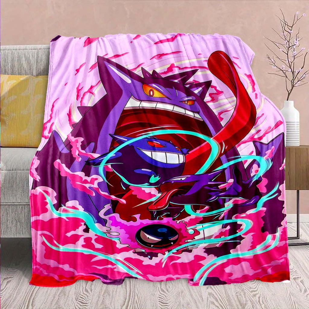 Pokémon Anime Flannel Blanket - Soft Warm Perfect for Sofa, Bedding Camping Travel Office Home Decor -QJY