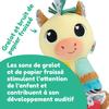 Jouet d'éveil - lamaze - carson le cheval de trait - peluche sensorielle - 0 à 6 mois - beige