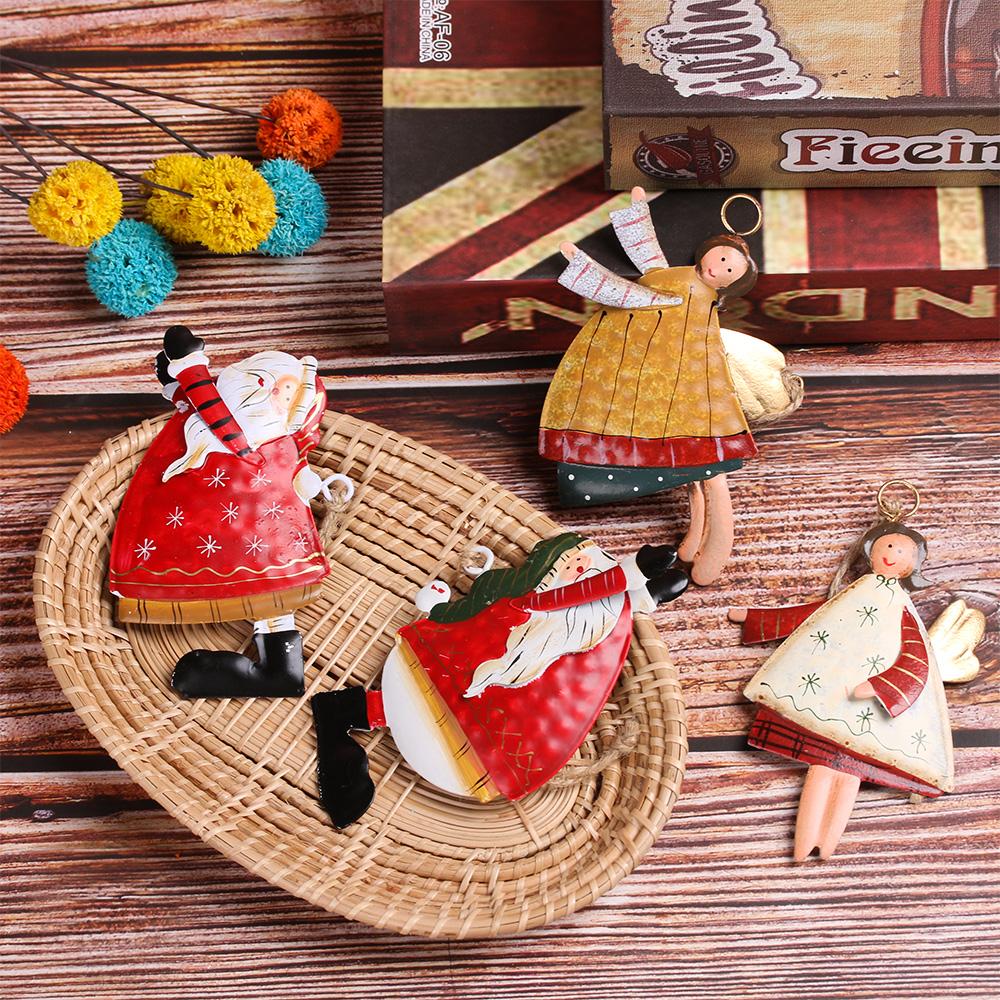 Drop Ornaments Festival Supply Christmas Decorations Santa Claus Cartoon Angel Hanging Pendants