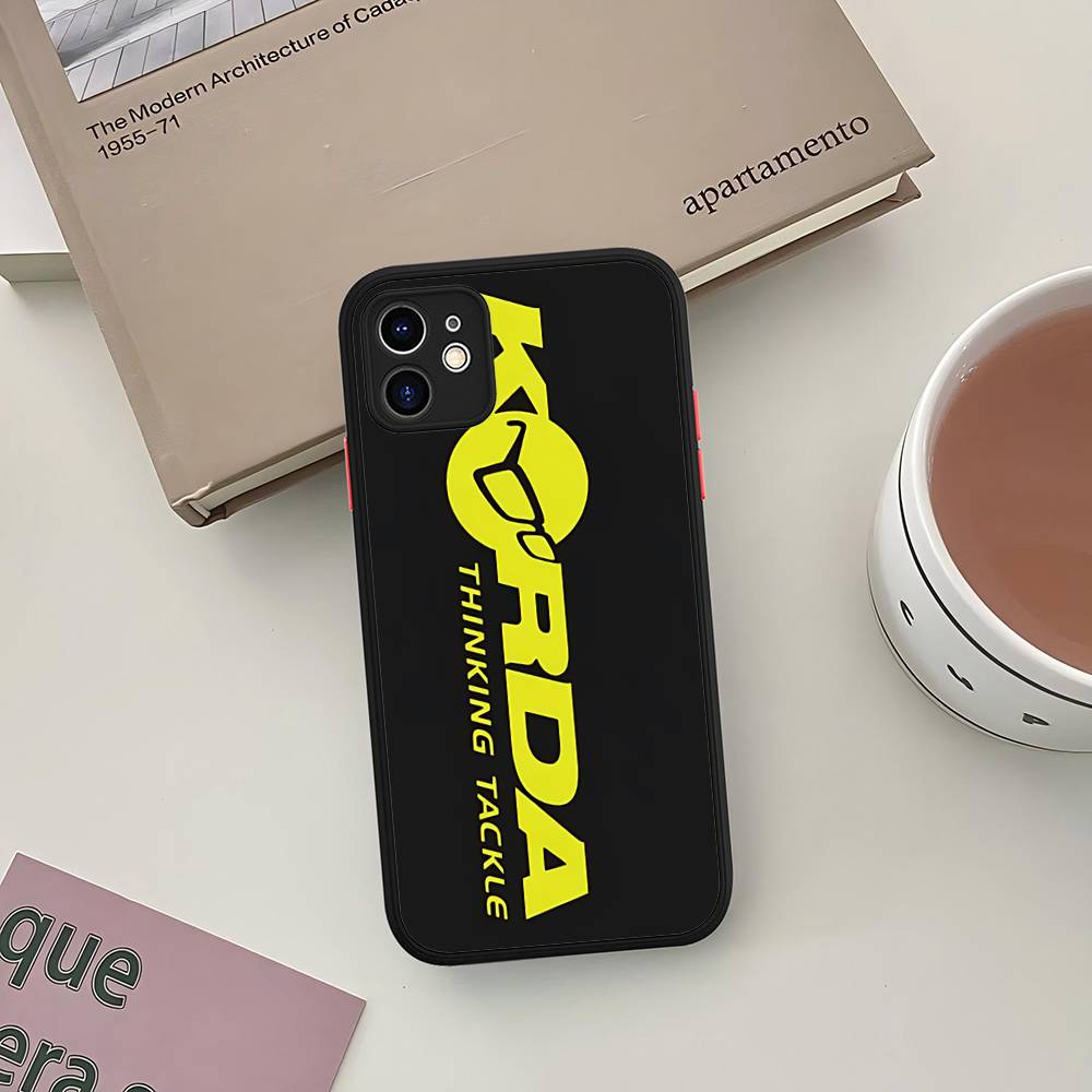 K-Korda Fishing Logo Silicone Case For IPhone 16 15 14 13 12 11 Pro Max Plus X XS MAX Shockproof Matte Cover