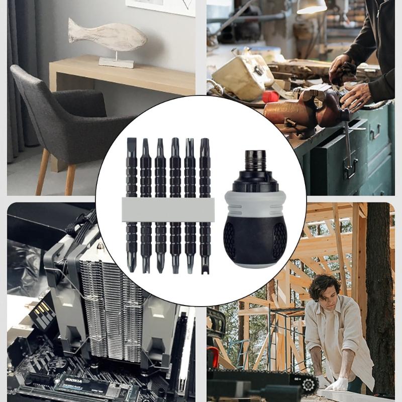 13 in 1 Household Multifunctional Strong Magnetic Screwdriver Bit Set Opening Repair Ratchet nsulated Improvement