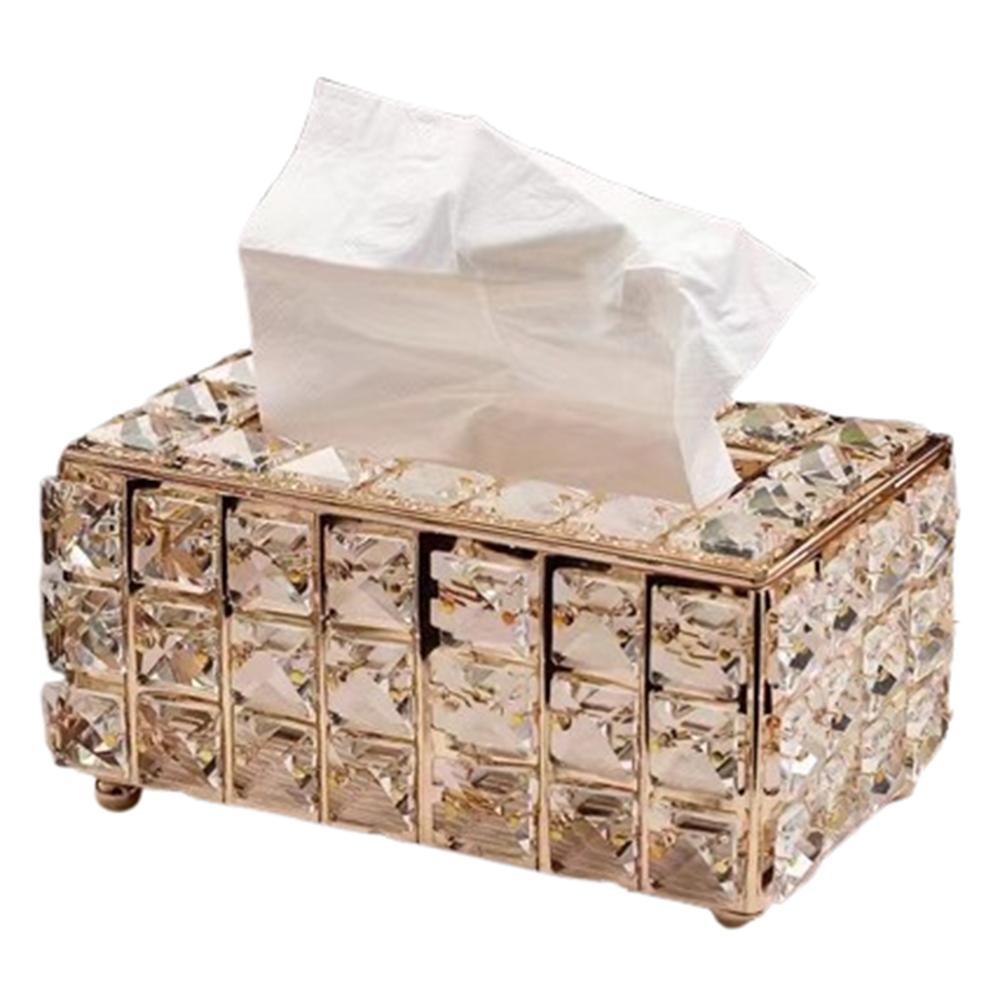 Shiny Cube Paper Towel Storage Box Sparkly Paper Dispenser Living Room