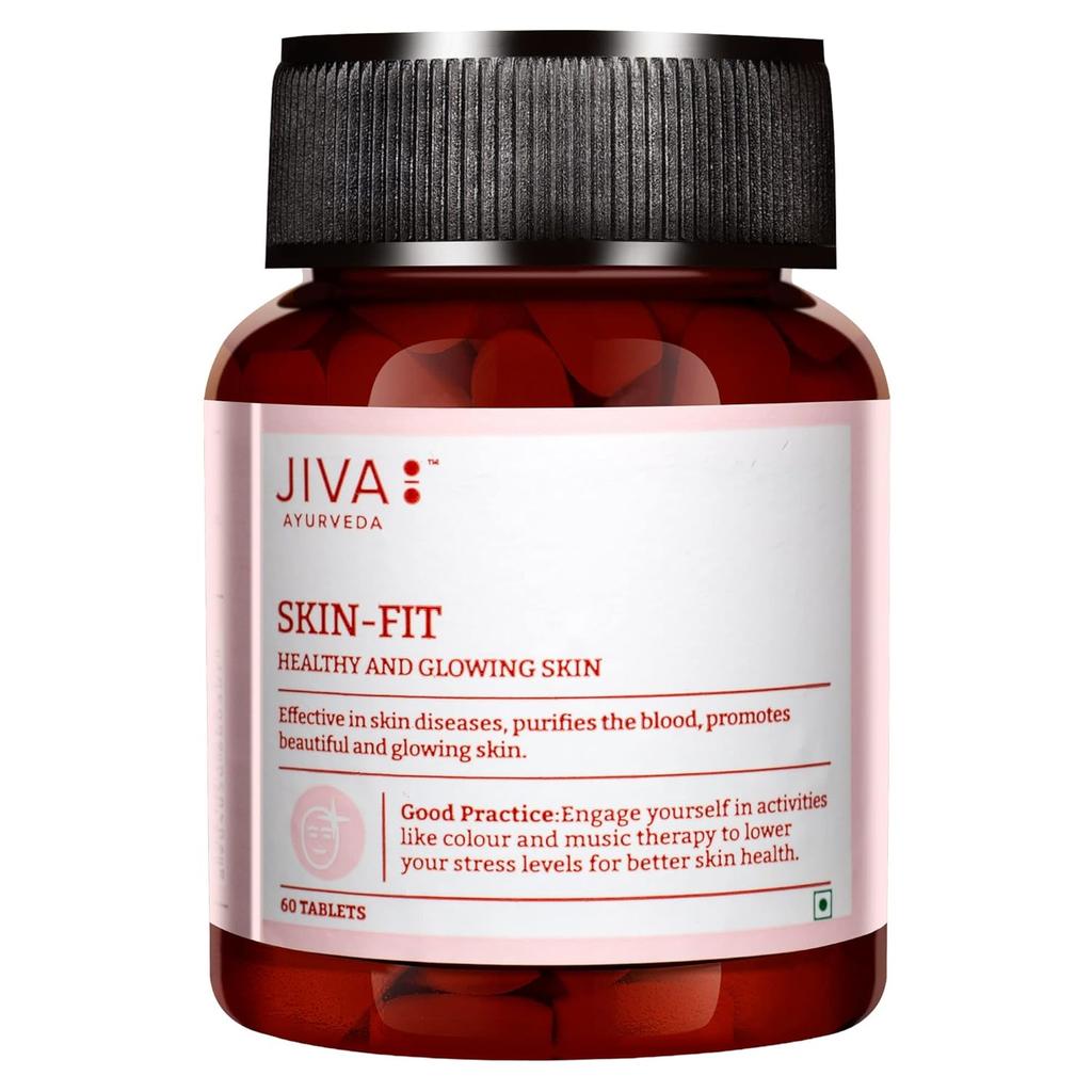 Jiva Skin-Fit Ayurvedic Tablets 60pcs X Pack of 2 for Skin Health Blood Purification and Natural Glow