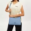 Coach Laurel 31 Logo Zipper Closure Leather Crossbody Shoulder Bag Large Women bags Blue CR148-QBCFL