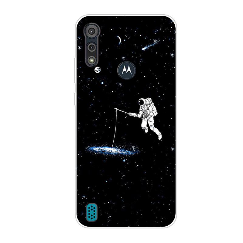 For Motorola Moto E6S 2020 Case Shockproof Soft Silicone TPU Back Cover For Moto E6S 2020 E6i Phone Cases E 6S Case Cute Cartoon