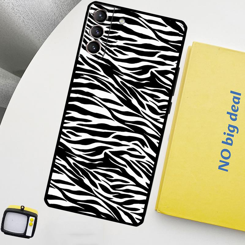 Zebra Stripe Print Phone Case For Samsung Galaxy S25 Ultra S20 S21 S22 S23 Plus S24 Ultra S9 S10 S25 FE Cover